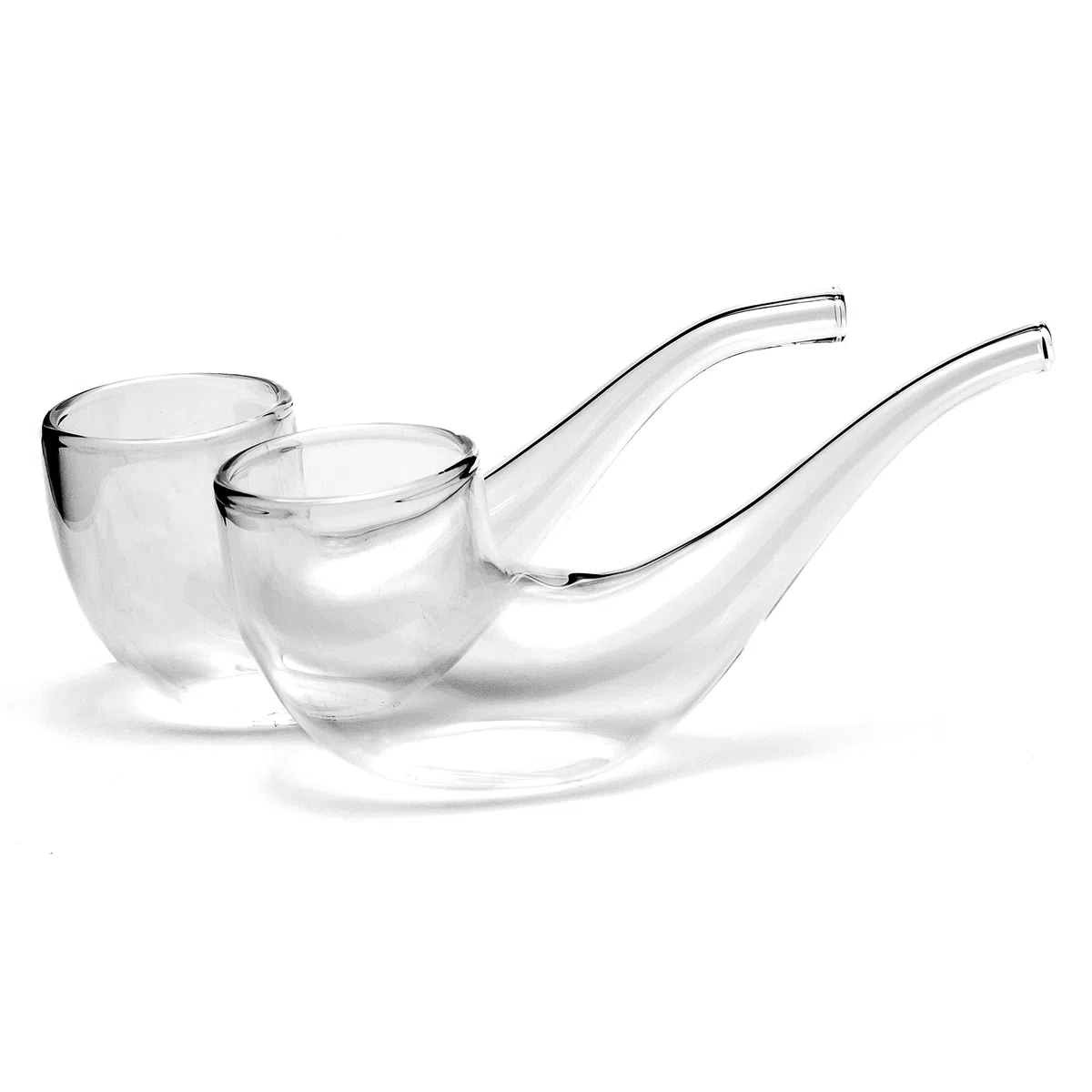 CKB LTD Paquete de 2 vasos de brandy con soporte de madera para beber, 75 ml