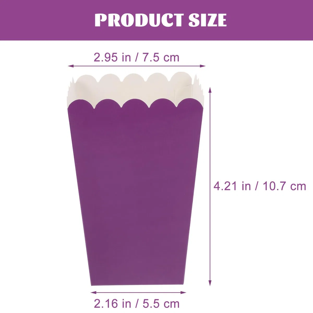 ifundom Cajas 250g de 50 Cartón para Blanco Maíz Púrpura a de Palomitas Almacenamiento Resistentes Grasa y Buffet de Dulces de Snacks