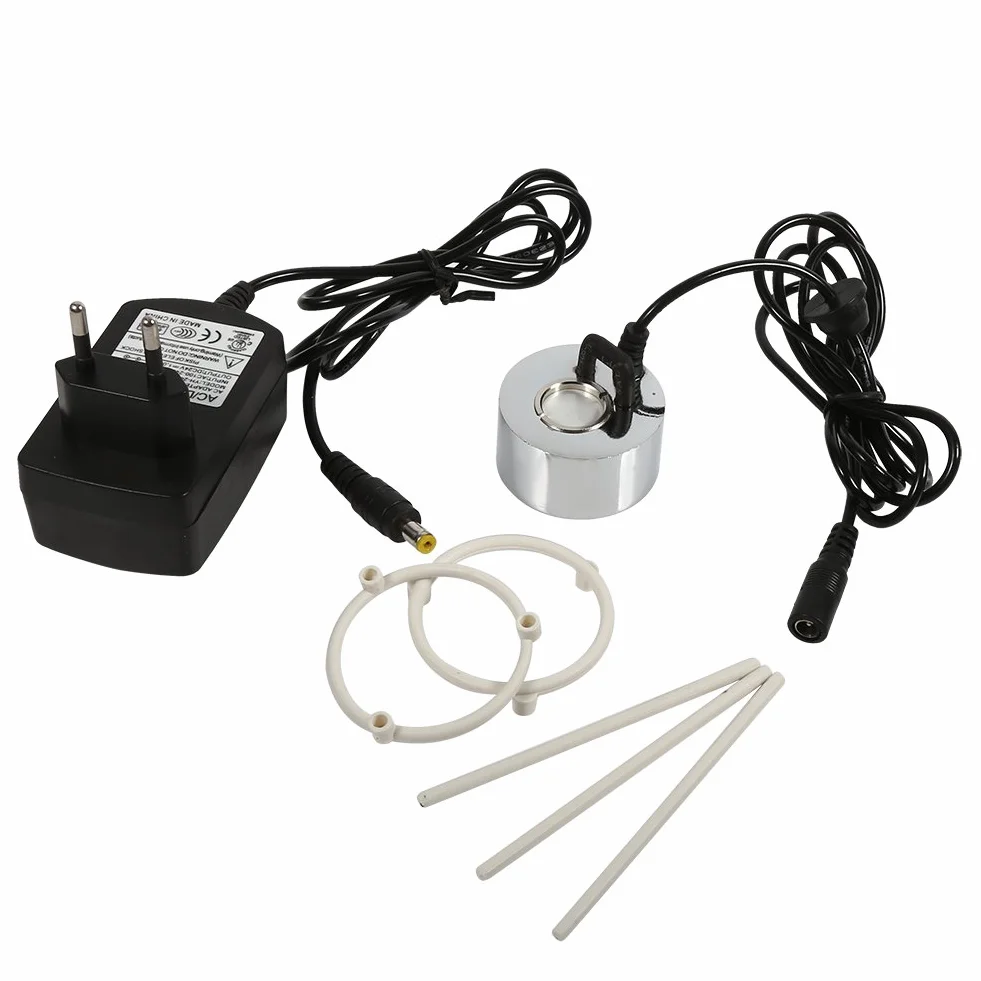 Fabricante de niebla ultrasónica de 24 V, humidificador de atomizador de estanque de fuente de agua de niebla, florero de tanque de peces rocosos Reliquias de cumpleaños Decoración (A)