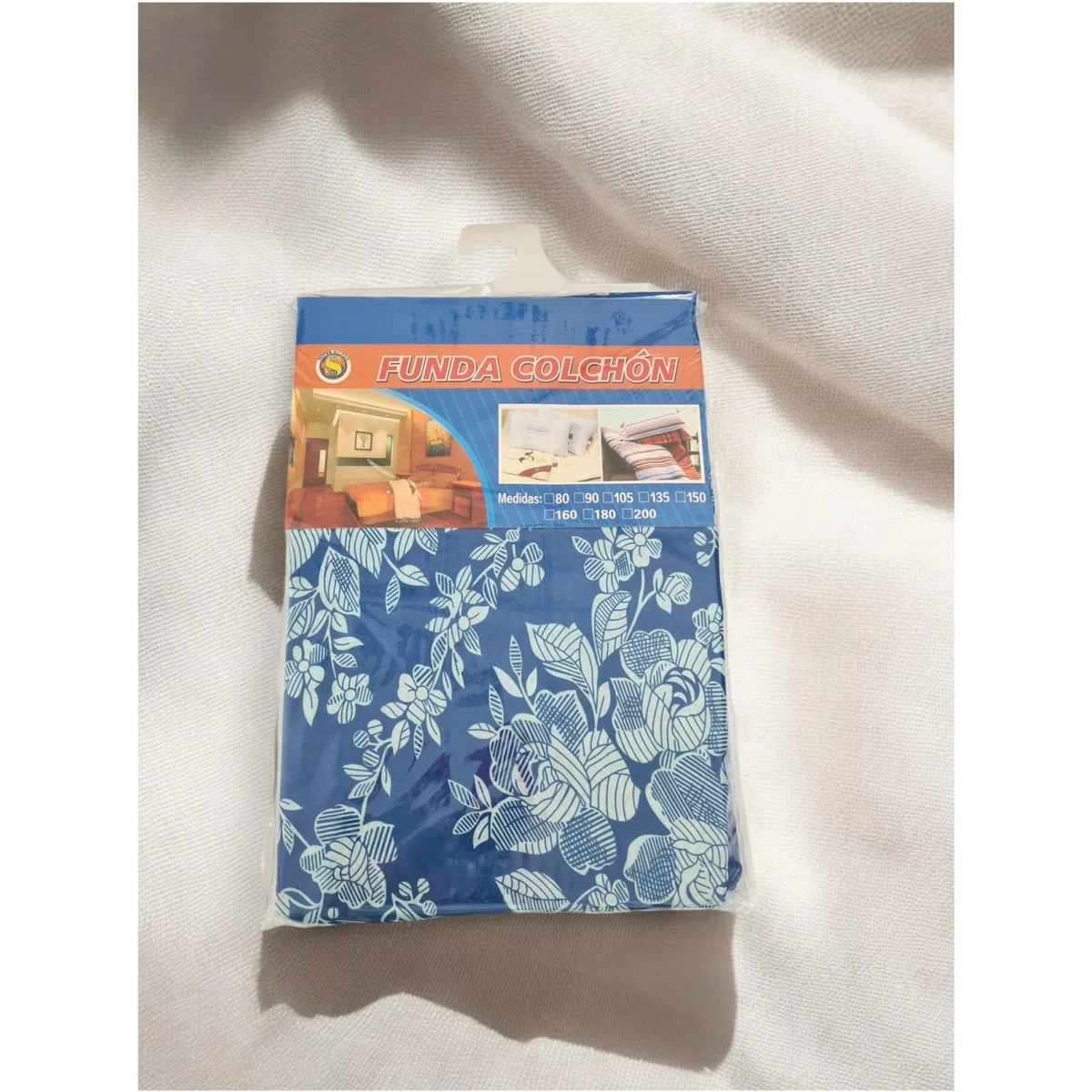 Super Mundo Funda de Colchón con Cremallera 150x190 cm / 150x200 cm, Transpirable Antiacaros Absorbente,Azul(Cama 150)