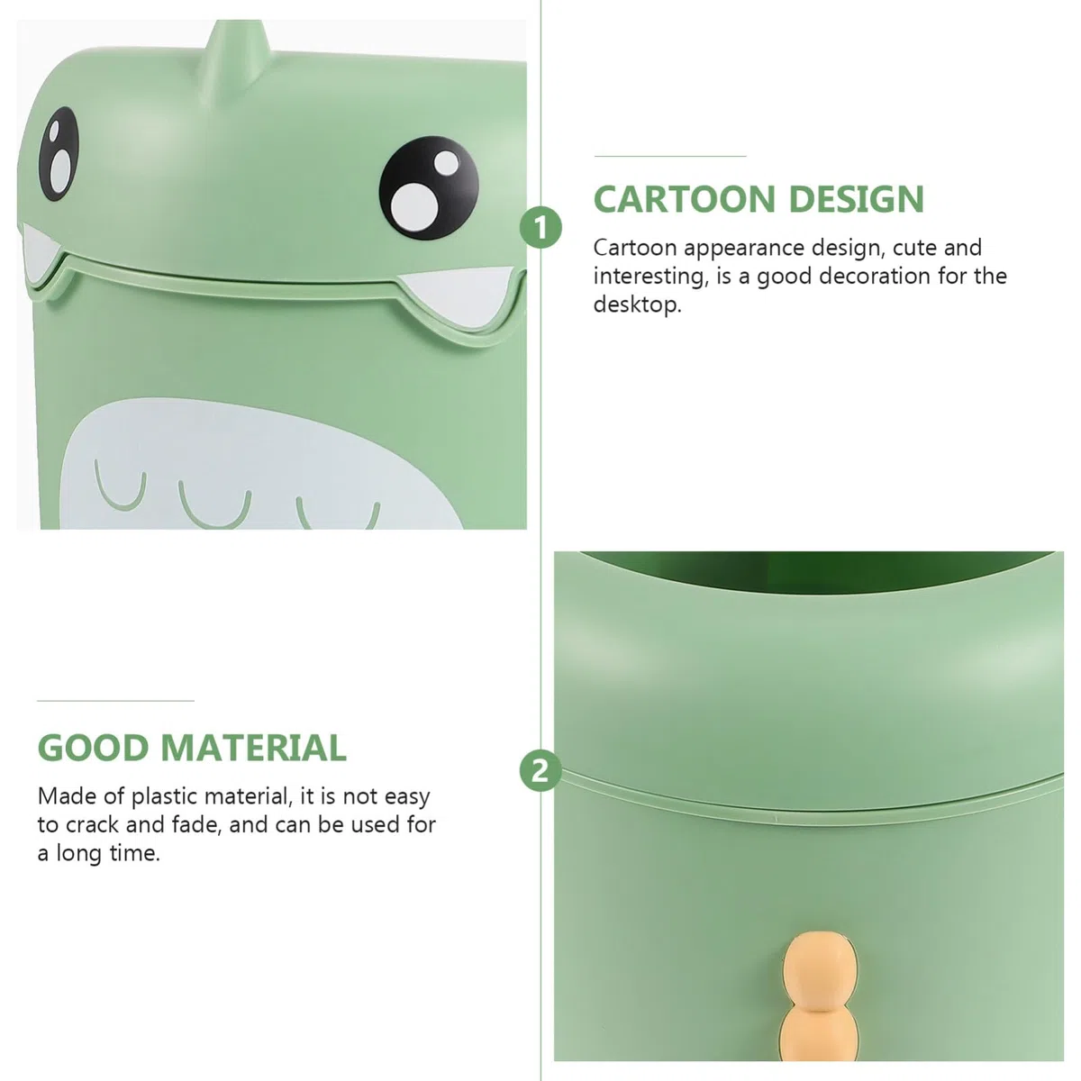 Alipis Cubo de Basura de Dibujos Animados para Niños, Cesto Decorativo Lindo Animal Contenedor