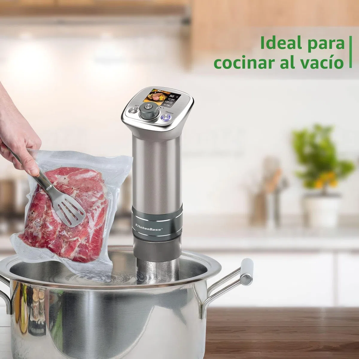 KitchenBoss Rollos Envasadora al Vacio Bolsas Envasar al Vacio Alimentos：Bolsas Vacio Alimentos Bolsas de Envasar Al Vacio para Sous Vide 8 Rollen 15x2/20x2/28x4/x300CM sin BPA