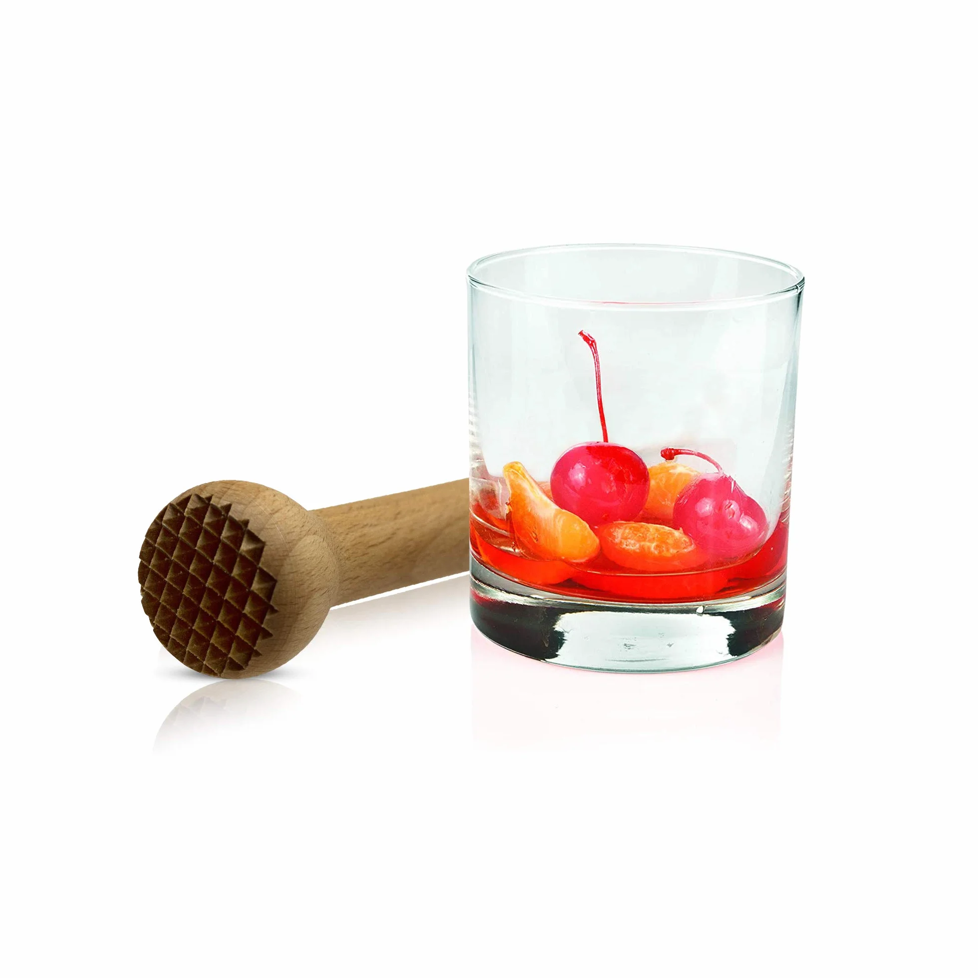 efo Mortero de madera para cócteles – Trituradora de hielo de madera duradera – Elegant herramienta de barra de mortero Mojito – Mortero para cócteles – Herramienta de cocina para ajo aguacate hierbas