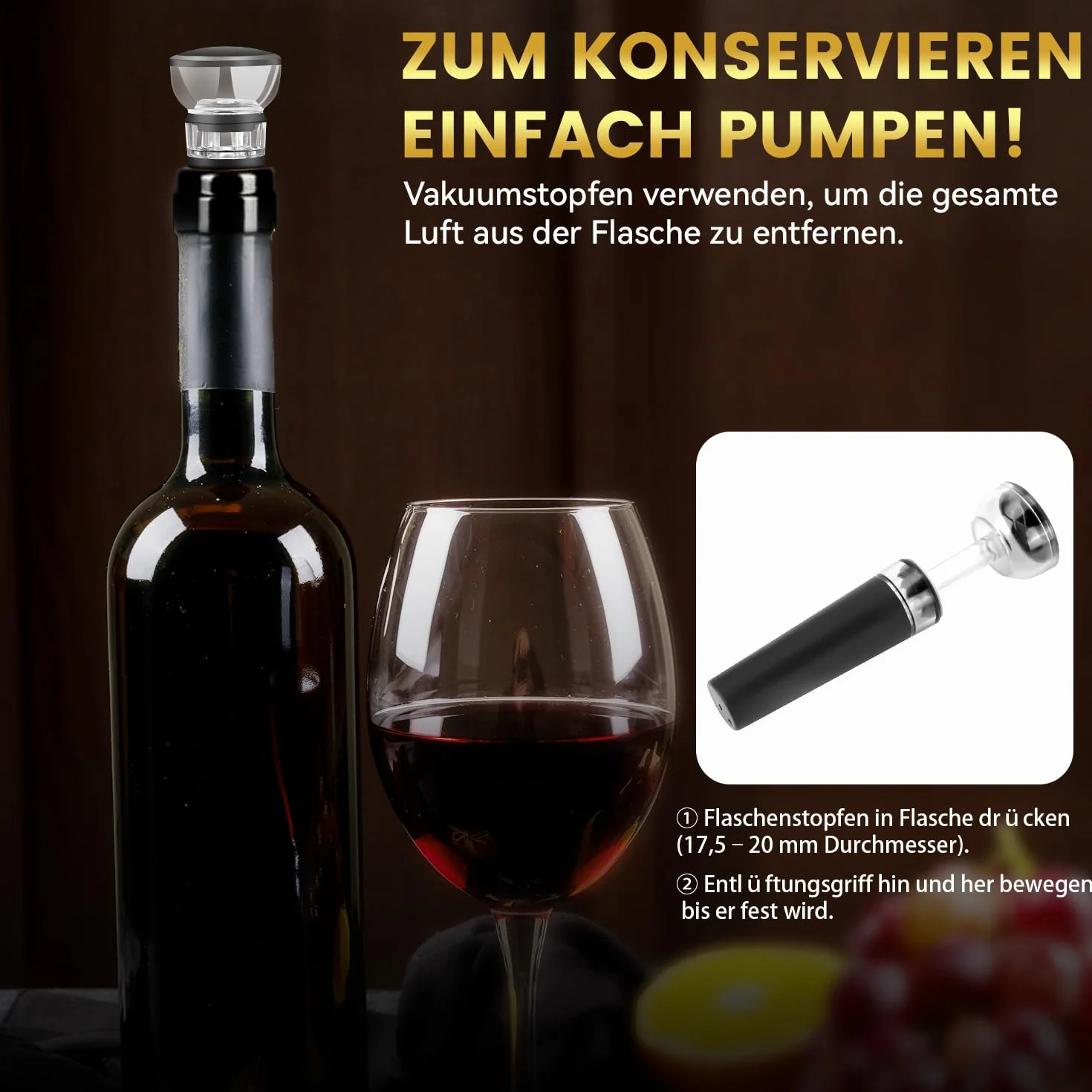 Hotec Sacacorchos eléctrico, abrebotellas automático, idea de regalo, cortador de cápsulas, cable USB, vertedor, tapón de vacío