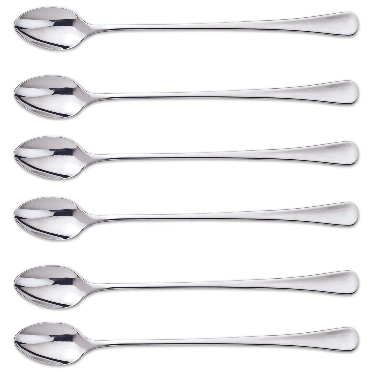Arcos Serie Madrid - Juego 6 Cucharas de Refresco en Caja de Regalo | Cuchara de Té - Monoblock de una pieza en Acero Inoxidable - Tamaño 220 mm - Color Plata