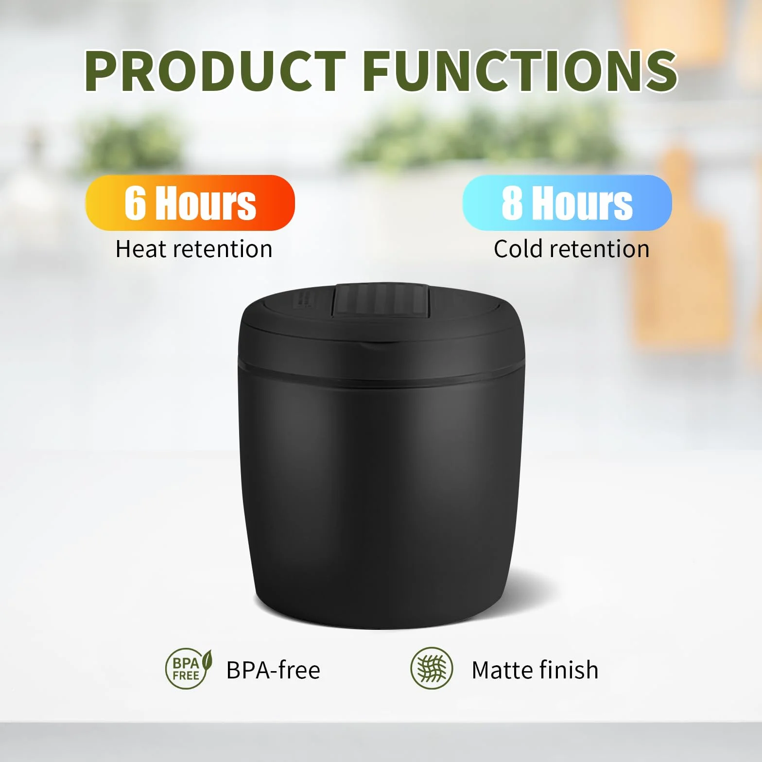 Fiambrera Térmica, para Sopas, Gachas, Almuerzos, Ideal para Adultos y Niños, Termo Comida Caliente 1200ml, Recipiente Térmico de Acero Inoxidable con Cuchara Plegable