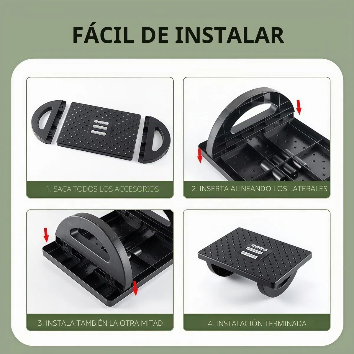 Reposa Pies Trabajo Oficina,Cómodo Reposapiés para Escritorio,Reposapiés Ergonómico con Cojín de Plástico Ergonómico y Puntos de Masaje para Oficina,Hogar,Viajes,34x25x13 cm