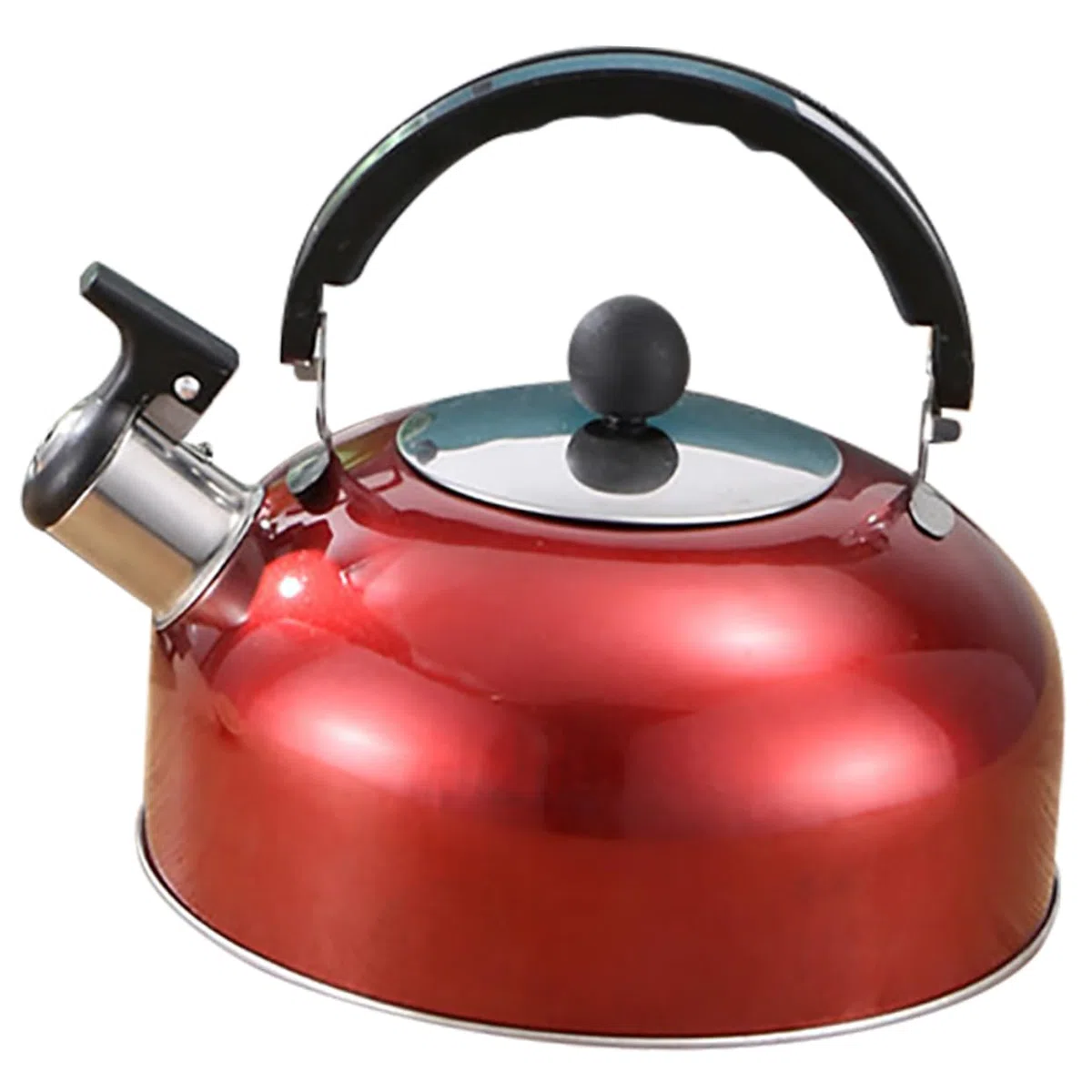 PRETYZOOM Hervidor Agua Acero Inoxidable 3L Silbato Para Estufa Gas E Inducción Mango Ergonómico Té Café Vino Hogar Oficina