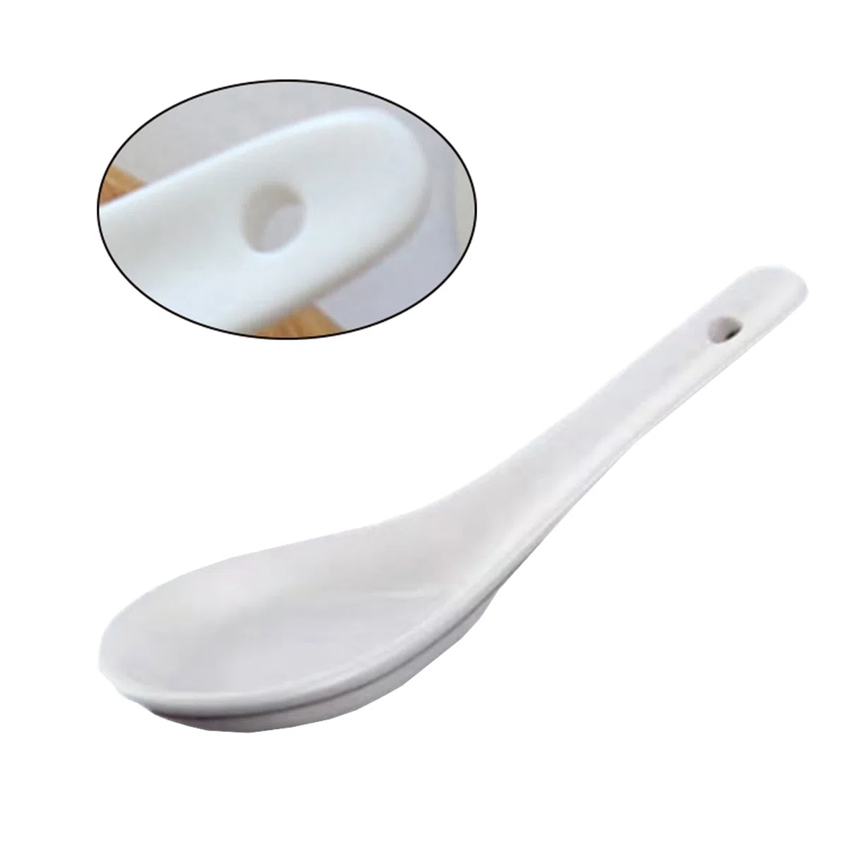 Vastsea 20 Piezas Cucharas de sopa, Cucharas de Mesa, Cucharas redondas, Adecuada para Cocina, Hogar, Lavavajillas y Microondas (Blanco)