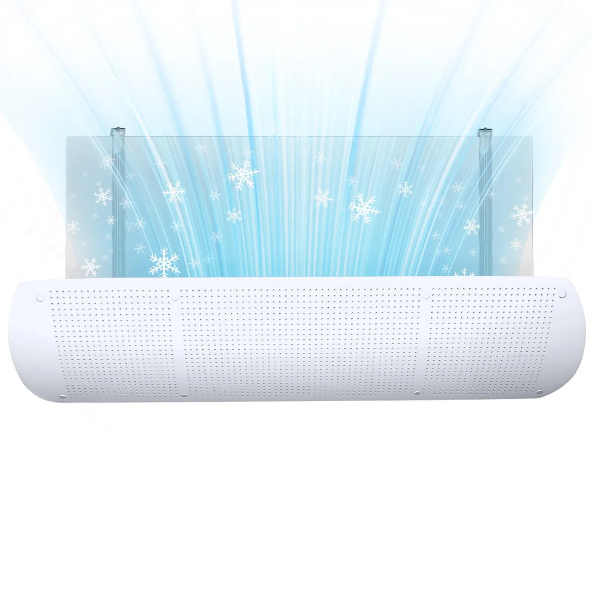 Parabrisas de aire acondicionado, QZMVER Deflector para aire acondicionado universal, Parabrezz ajustable, escudo del aire acondicionado frío/caliente, anti directo Blowing para casa, oficina