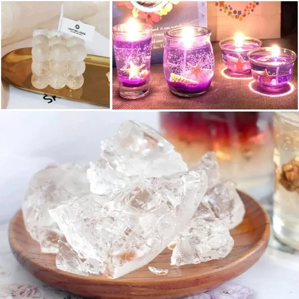 TooGet Cera de Gelatina Transparente para DIY Vela y Artesanía - Suministros para Fabricación de Velas y Cera Perfumada - 32 OZ