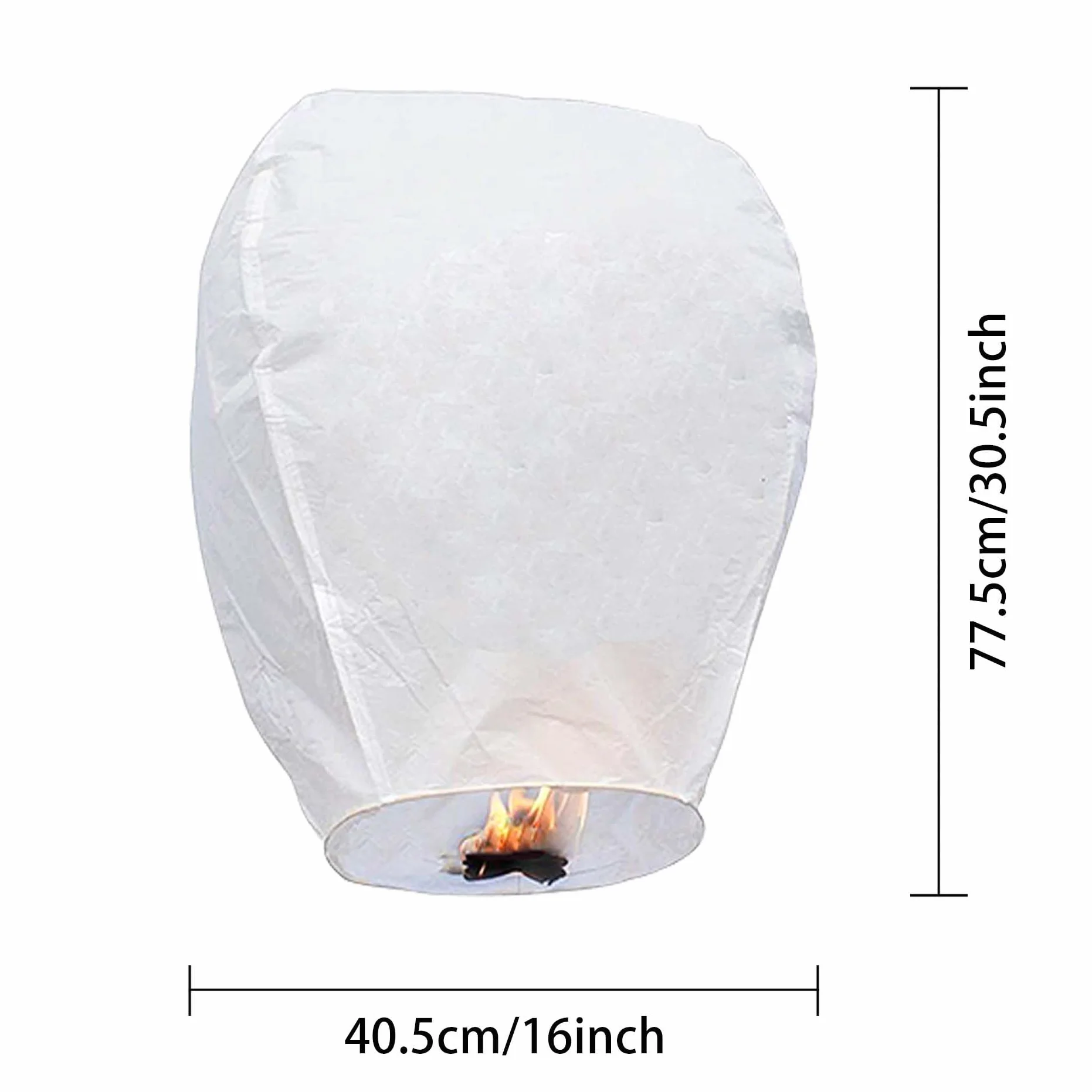 20 Pack Blanco Linternas Chinas del Cielo, Linternas de Papel Voladoras, Farolillos Voladores, Luces Brillantes Voladoras de Estilo Tradicional, Utilizadas para Cumpleaños, Bodas, Fiestas,San Valentín