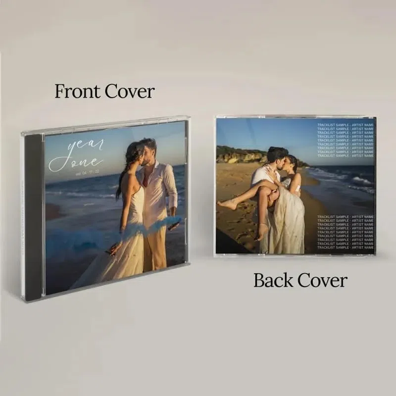 CD Personalizado y Estuche de 16 Canciones | Regalo de San Valentín, Aniversario o Boda | PrintYourDisc | Álbum de CD Personalizado