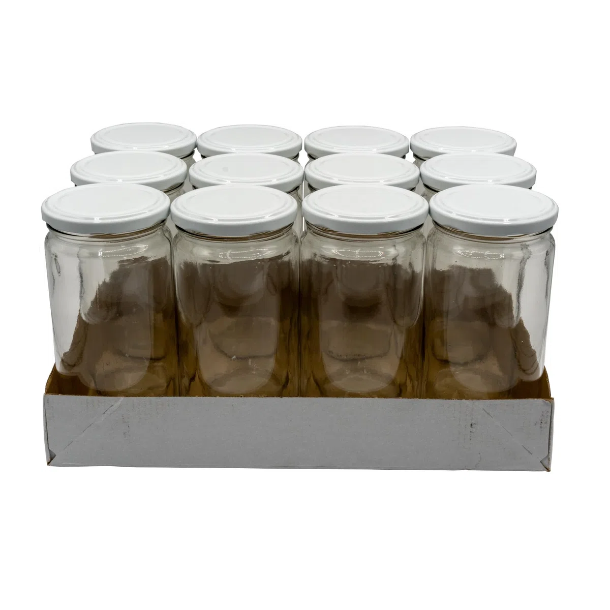 Pack 12 Botes,frascos,tarros,envases de cristal con tapa/cerradura,ideal para almacenaje de comida,conserva,frutas y verduras.Diferentes tamaños y colores.(Blanco, 720ml)