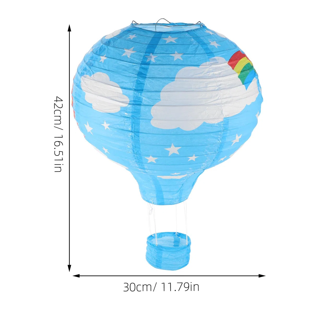 Papel Colgantes Reutilizables y Fáciles de Colgar Forma de Aerostático Pack de 3 Piezas Decoración Única para Bodas y Fiestas al Aire Libre