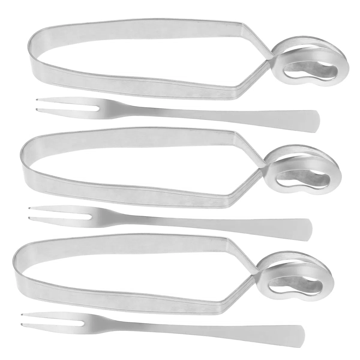 VALICLUD Pinzas para Comer Caracoles de Acero Inoxidable Resistencia al Calor y Operación Cómoda, 3 Juegos Ideales para Cenas en Casa