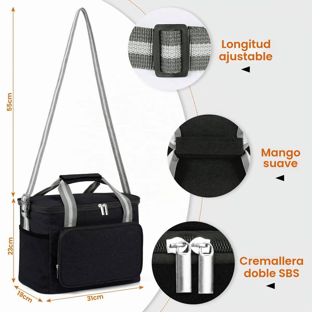 DUNSOO Bolsa Termica Porta Alimentos