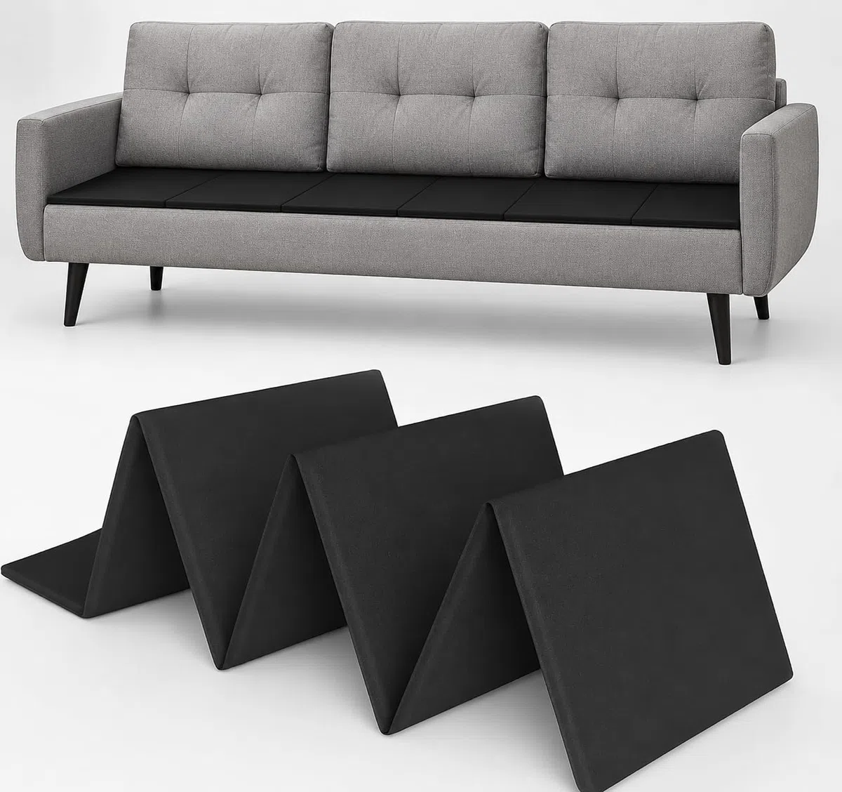 Sofa Saver - Tableros rejuvenecedores ajustables y plegables para sofá hundido (dos plazas, 50 x 100 cm)