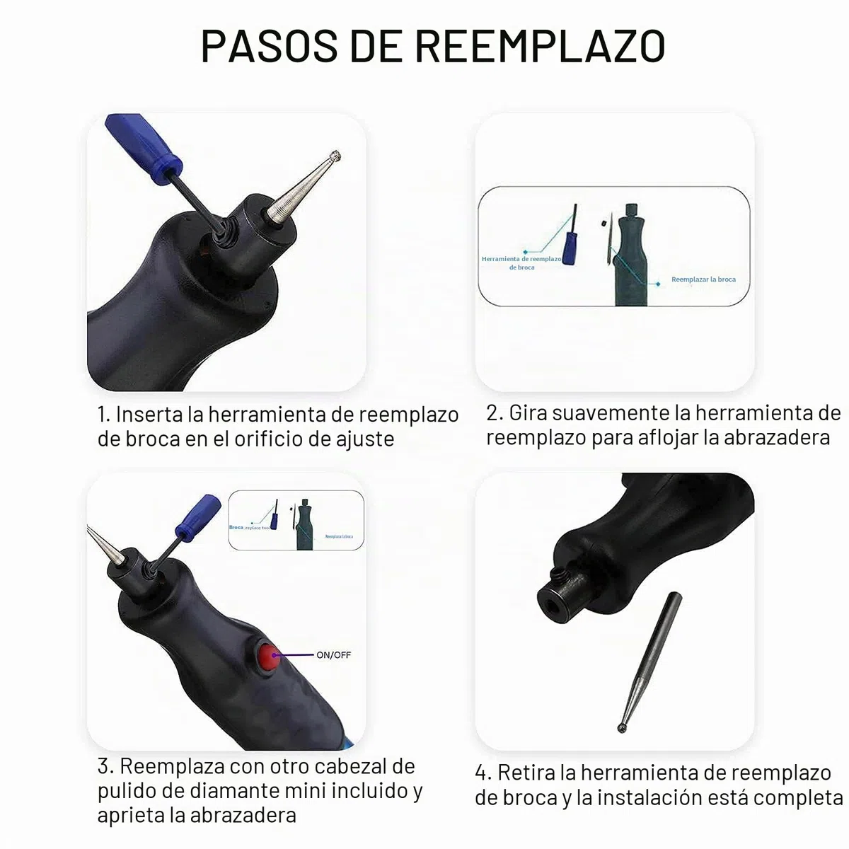 Towwoo Bolígrafo de Grabado, Bolígrafo Portátil de Grabado con Punta de Diamante, Herramientas de Grabado Inalámbricas de Aluminio para Grabar en Joyería, Madera, Vidrio, Metal, Plástico, Cerámica
