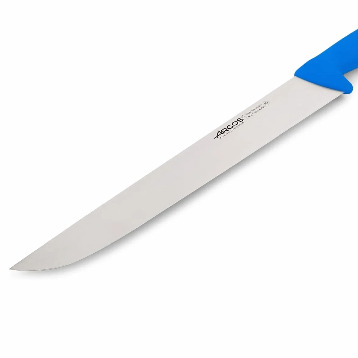 Arcos Cuchillo Cocinero Profesional - Hoja de Acero Inoxidable NITRUM 350 mm - Durabilidad y Corte Superior - Mango Polipropileno Azul - Serie 2900