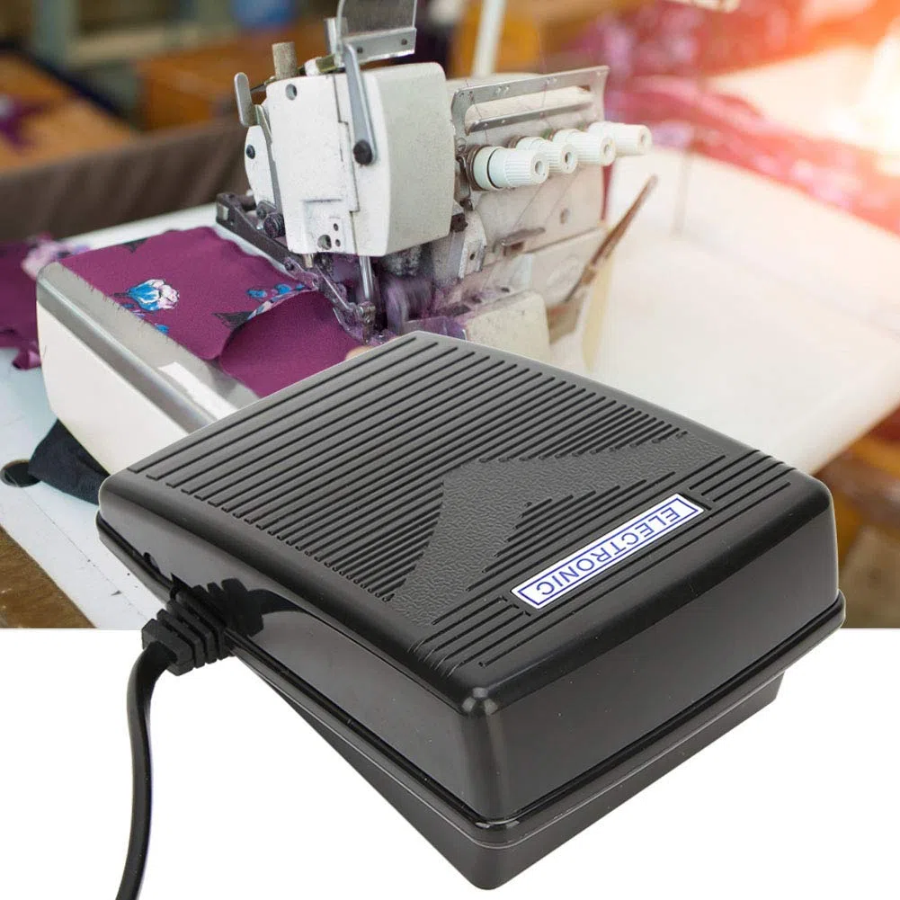 Pedales para máquinas de coser domésticas (220v), pedales para máquinas de coser, con cambio de velocidad y cable de alimentación, para máquinas de coser Singer 974 (enchufe de la ue)