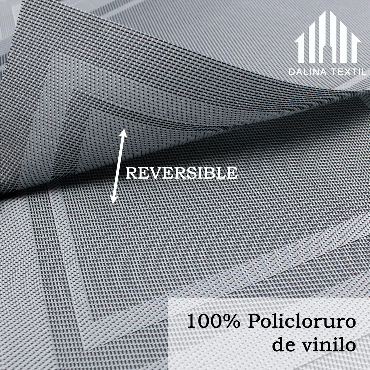 DALINA Textil- Salvamanteles Individuales Juego de 6 - Manteles Individuales Antideslizante, Resistentes al Calor, Lavables para Cocina y Comedor 30x45CM,6 Unidades Gris