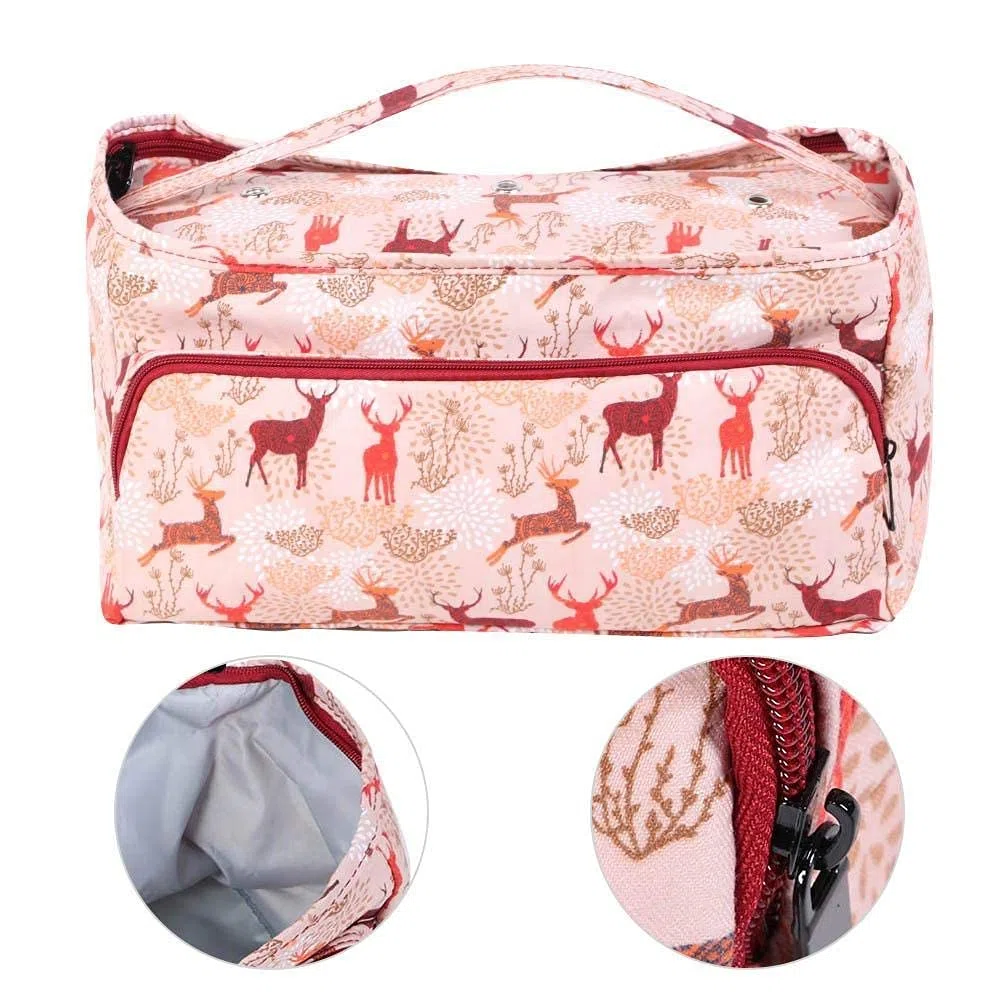 Bolsa de almacenamiento de hilo para ganchillo y bolsa, Bolsa Organizadora de Lana para Tejer, Ligero Bolsa Labores Punto, Portátil Bolsa de Labores para agujas de tejer6 tamaños(Rectangular)