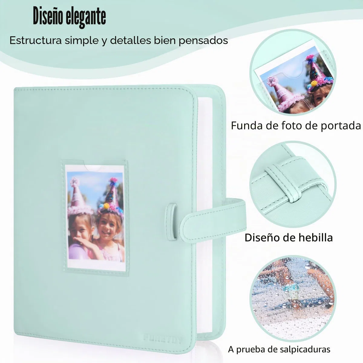 Álbum de fotos con 256 bolsillos para películas de 3 pulgadas, compatible con Fujifilm Instax Mini 12 11 9 8 25 50s 70 90, portafotos Polaroid - Compatible con Polaroid Snap PIC-300/ Kodak Instant
