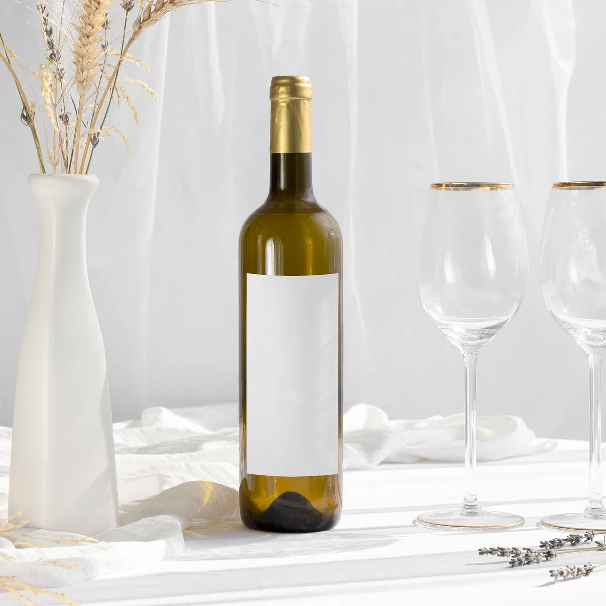 QUARKZMAN 100 Piezas de Cápsulas Termorretráctiles de PVC con 12 Tapones de Corcho en Forma de T para Sellador de Botellas de Vino, Envolturas Termorretráctiles, 30x60mm, Blanco