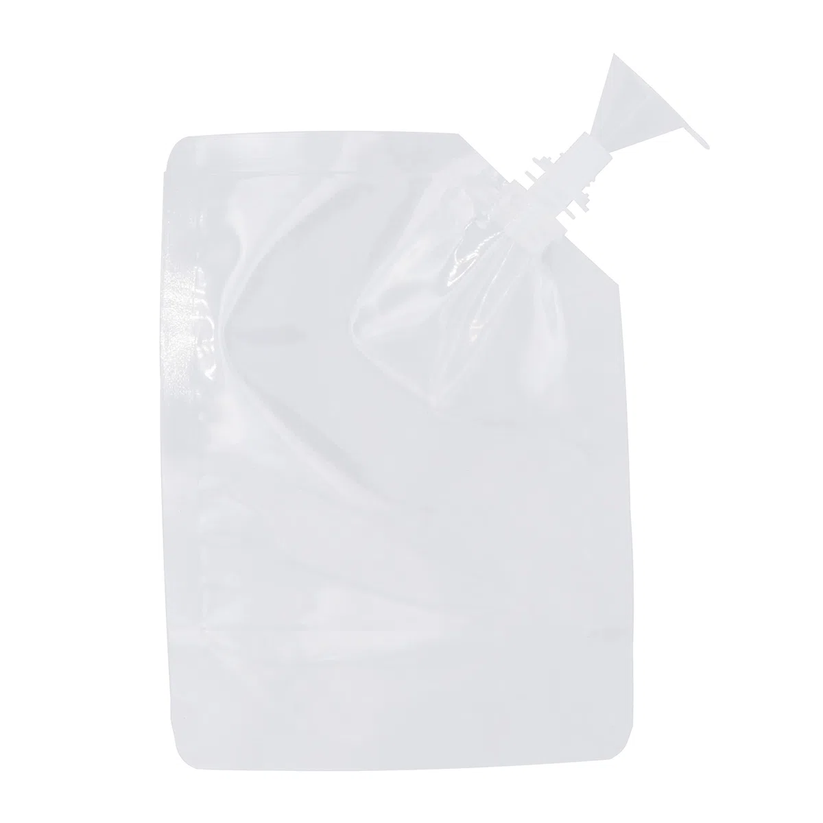 12 bolsas de plástico para bebidas y 2 embudos, bolsas de bebidas para festivales, frascos de licor reutilizables con boquilla, rellenables, transparentes, 250 ml, 350 ml, 500 ml, bebidas a prueba de