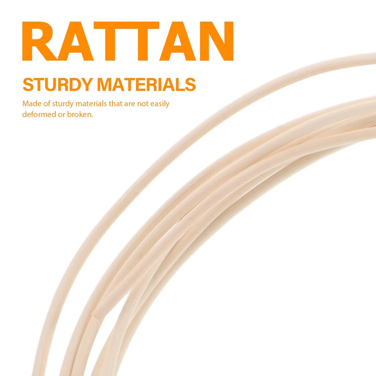 FELTECHELECTR Rollo de Ratán Natural de 5 Mm Material para Tejer Sillas y Cestas Suministros para Reparación de Muebles de Ratán Rollo Multifuncional para Bricolaje y Tejido Artesanal Uso