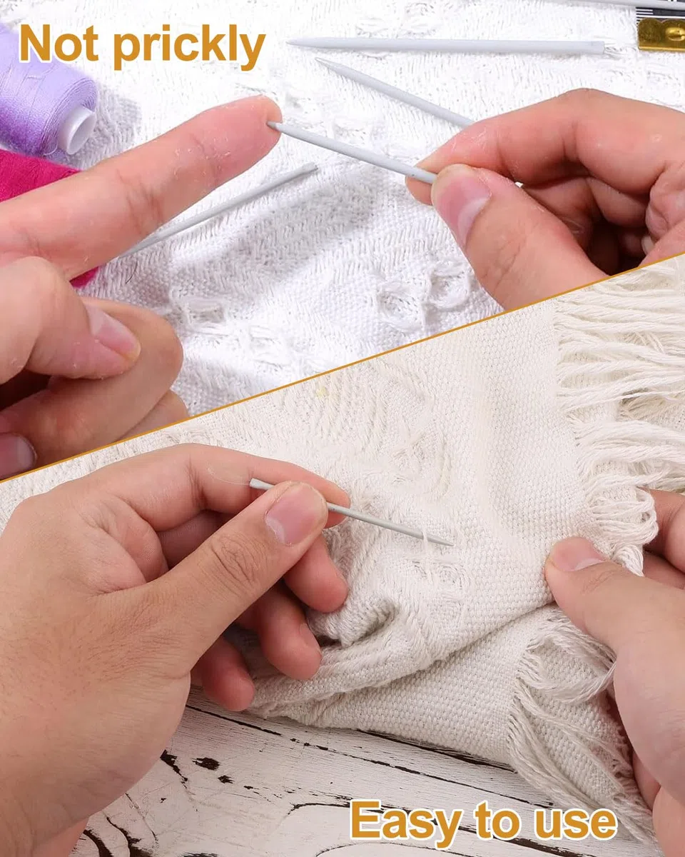 Juego de 9 agujas de lana,Agujas de zurcir,Agujas de coser de ojo grande,Agujas de lana para coser,Agujas de coser,Agujas de zurcir de ojo grande para tejer lana
