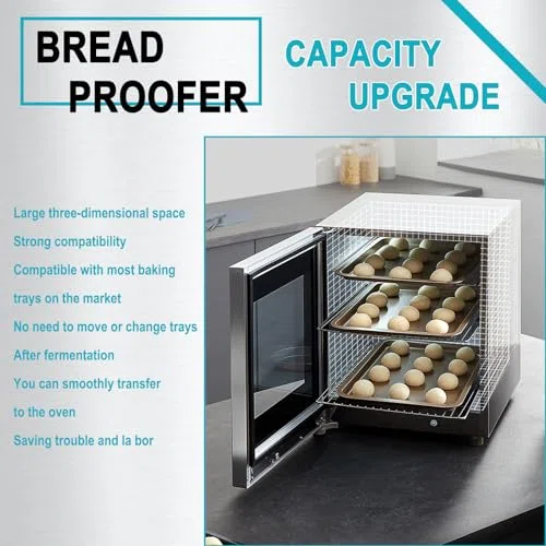 Prueba de masa de grado comercial con control de humedad, cámara de fermentación eléctrica para masa madre, baguette y ciabatta perfectas