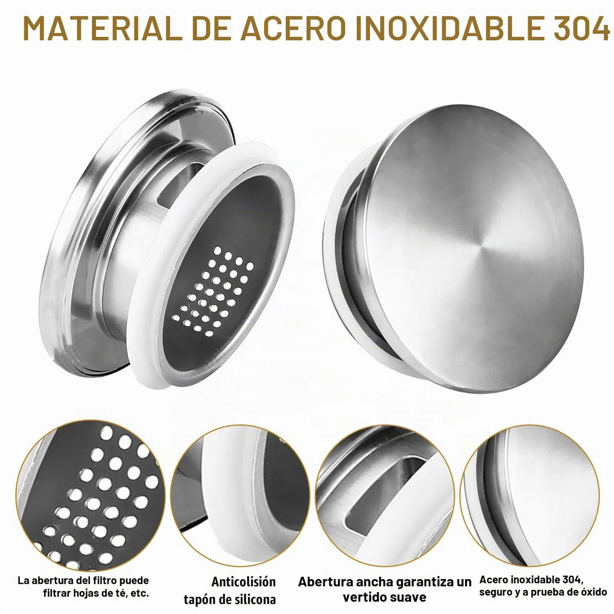 Jarras Agua Cristal 2L, Jarra de Vidrio con Tapa de Acero Inoxidable, Jarras de Cristal de Borosilicato, Botellas de Vidrio para Jugo Café, Leche, Bebidas Frías o Calientes