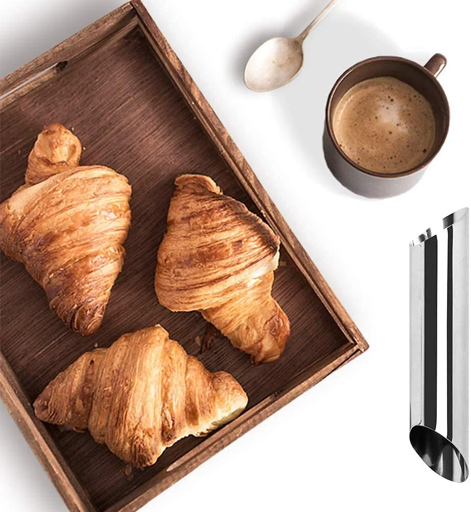 28 Piezas Cannoli Molde Tubos, Juego de Moldes de Cuerno de Crema Moldes de Acero Inoxidable de Cannoli Molde para Hornear Pan Molde del Cuerno para Panqueques, Crema, Molde de Croissant DIY