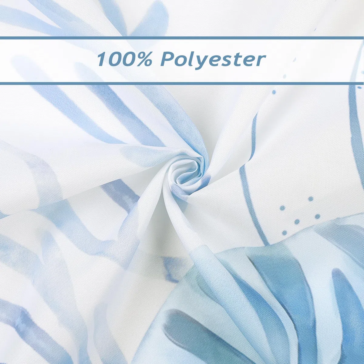 Bonhause Cortina de Ducha Náutico Costera Océano Azul Estrella de Mar Concha Cortina de Baño de Poliéster Impermeable Antimoho Lavable Cortina Ducha 180 x 180 cm con 12 Ganchos
