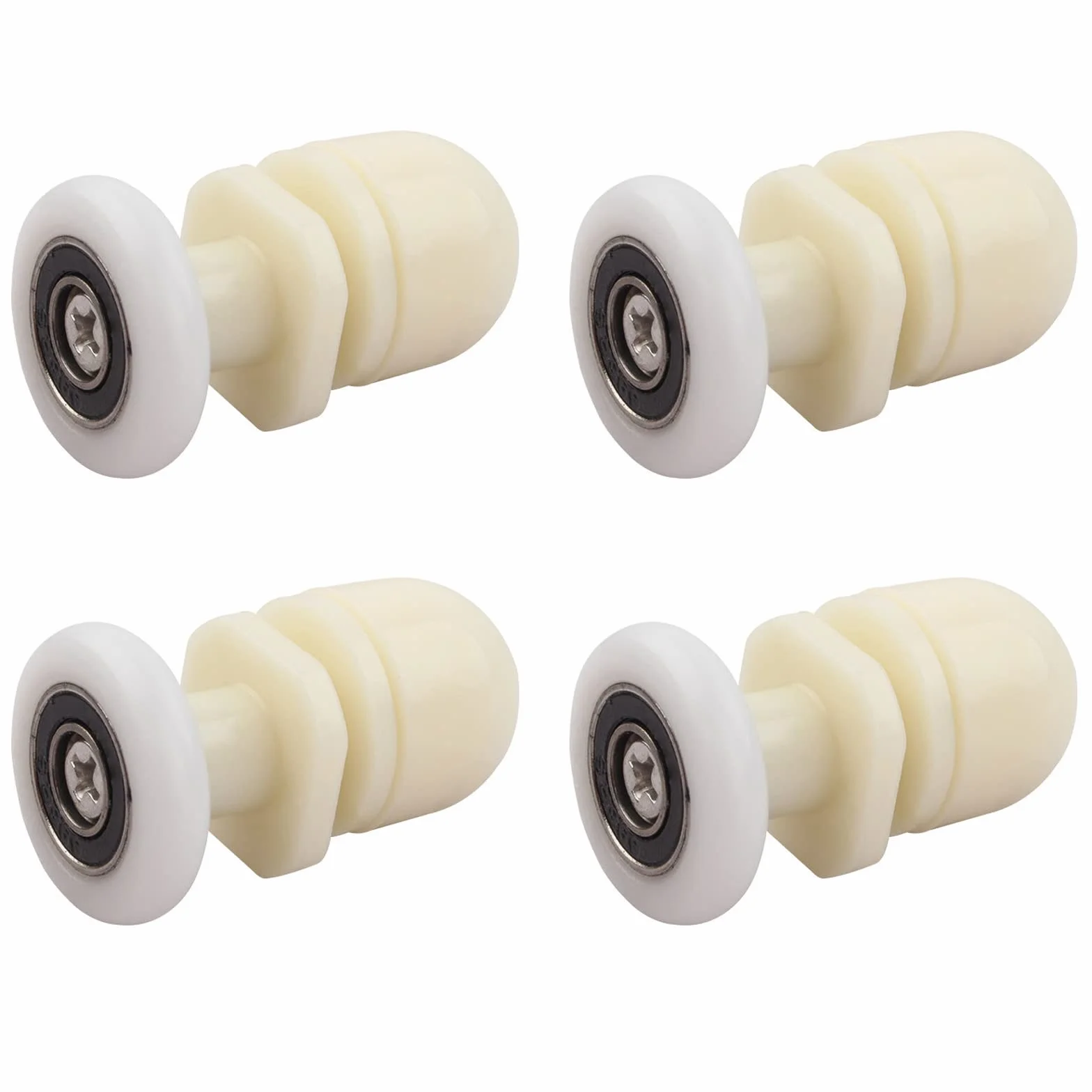 Qikuver Ruedas para Puerta de Ducha, 4 Piezas Rodillo de Repuesto para Puerta de Vidrio para Baño, Rodillo de Repuesto Mampara Rodamientos Mamparas para Puerta Corredera De Cristal Baño (23MM)