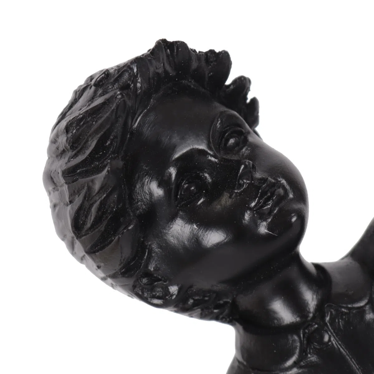 Alide Escultura de resina de niña con globo para decoración del hogar, figura de niña con globo de corazón rojo, escultura de arte moderno para decoración de mesa y estantería.