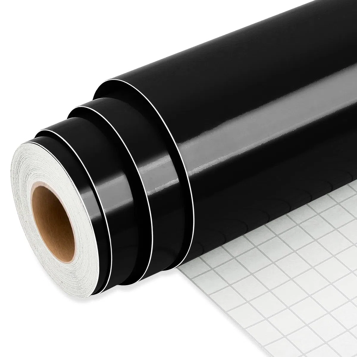 IModeur 25Ft vinilo adhesivo Negro - 30,5 x 762 cm Vinilo Permanente Negro para Taza, Regalos de Cumpleaños, Adornos de Fiestas, Decoración del Hogar