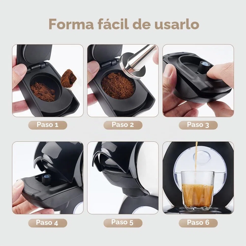 Adaptador de cápsulas de café BENFUCHEN, compatible solo con Dolce Gusto LUMIO EDG325, Soporte convertidor de café molido, compatible con LUMIO-EDG325