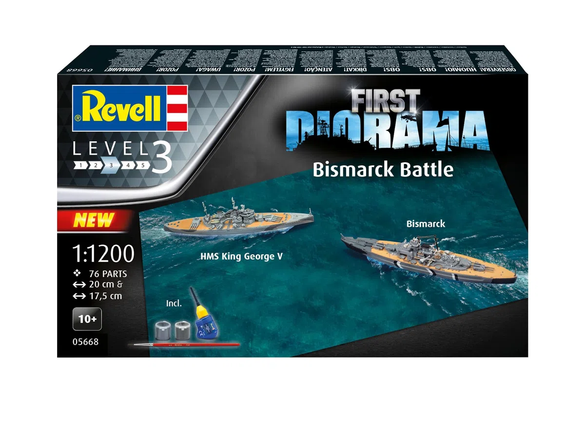 Revell - Maqueta First Diorama Set - Bismarck Battle