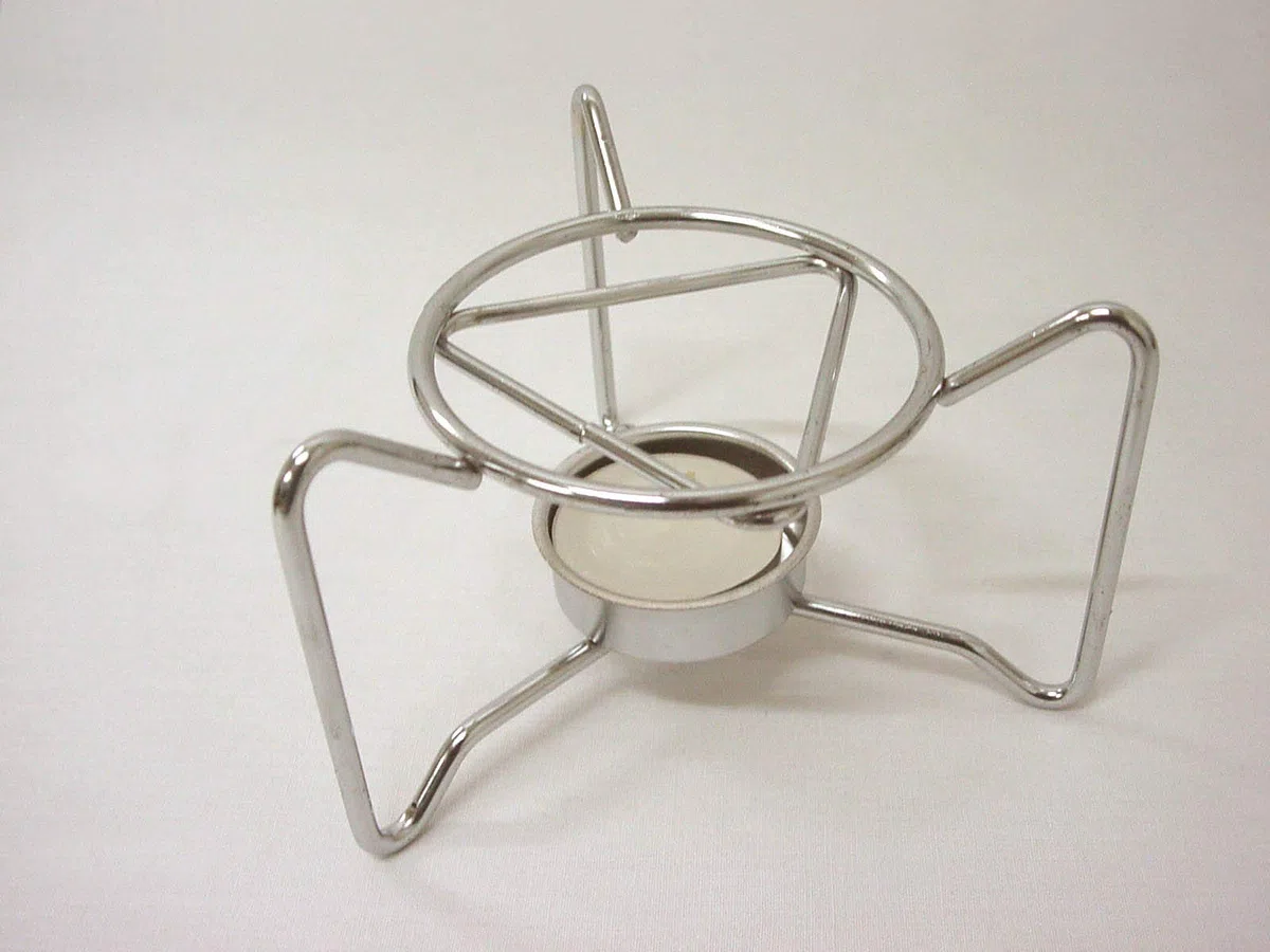 Desconocido Fondue Porcelana Chocolate Queso Carne Base 4 Cuencos Redonda Rosa 400ML + 70ML