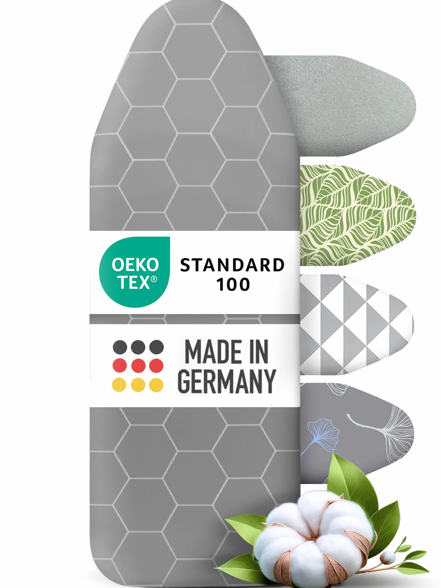 arteneur® - Premium Funda Tabla de Planchar Ajustable I I 4 Capas I 5 Tallas I Refleja el Calor y el Vapor I OEKOTEX100 I Banda Elástica I para Tables de Planchar 120x40 cm