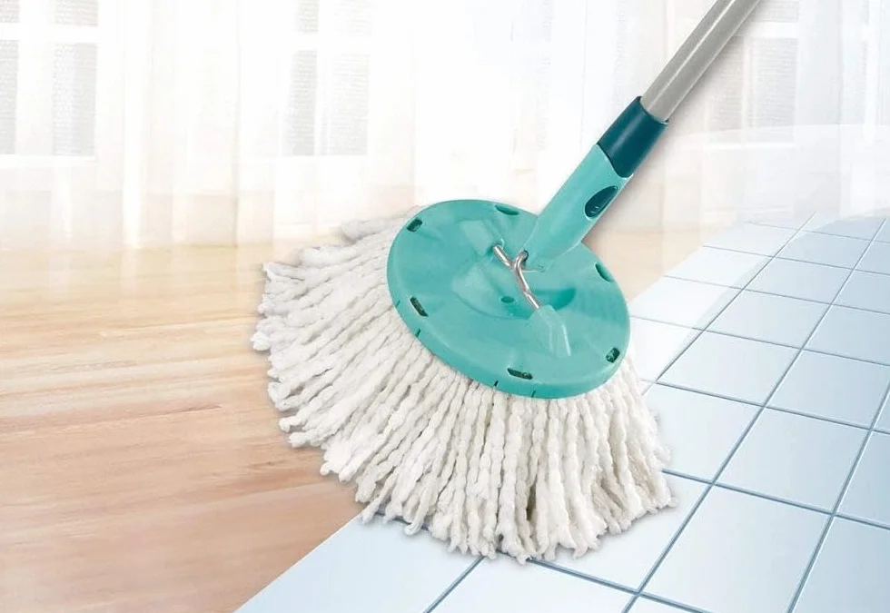 Leifheit Ersatzkopf Mop Juego de 2 Cabezales de Repuesto para Disco, icrofibra, Blanco, 44.5 x 35 x 27 cm