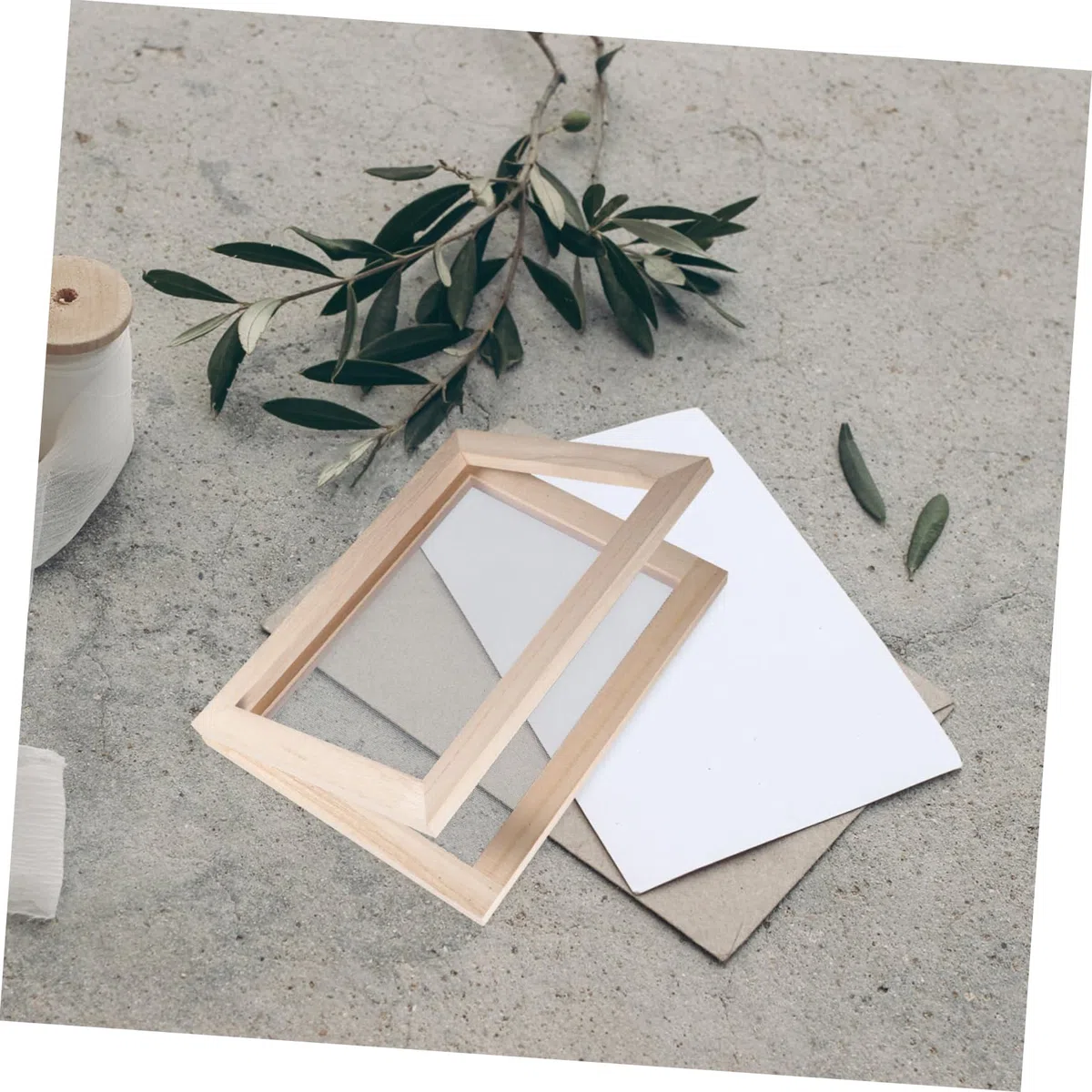 Marco De Madera Para Hacer Papel Diy A5 Kit De Manualidades Para Niños Herramientas De Papel Reciclado Marco Artesanal Actividades Familiares Decoración Creativa