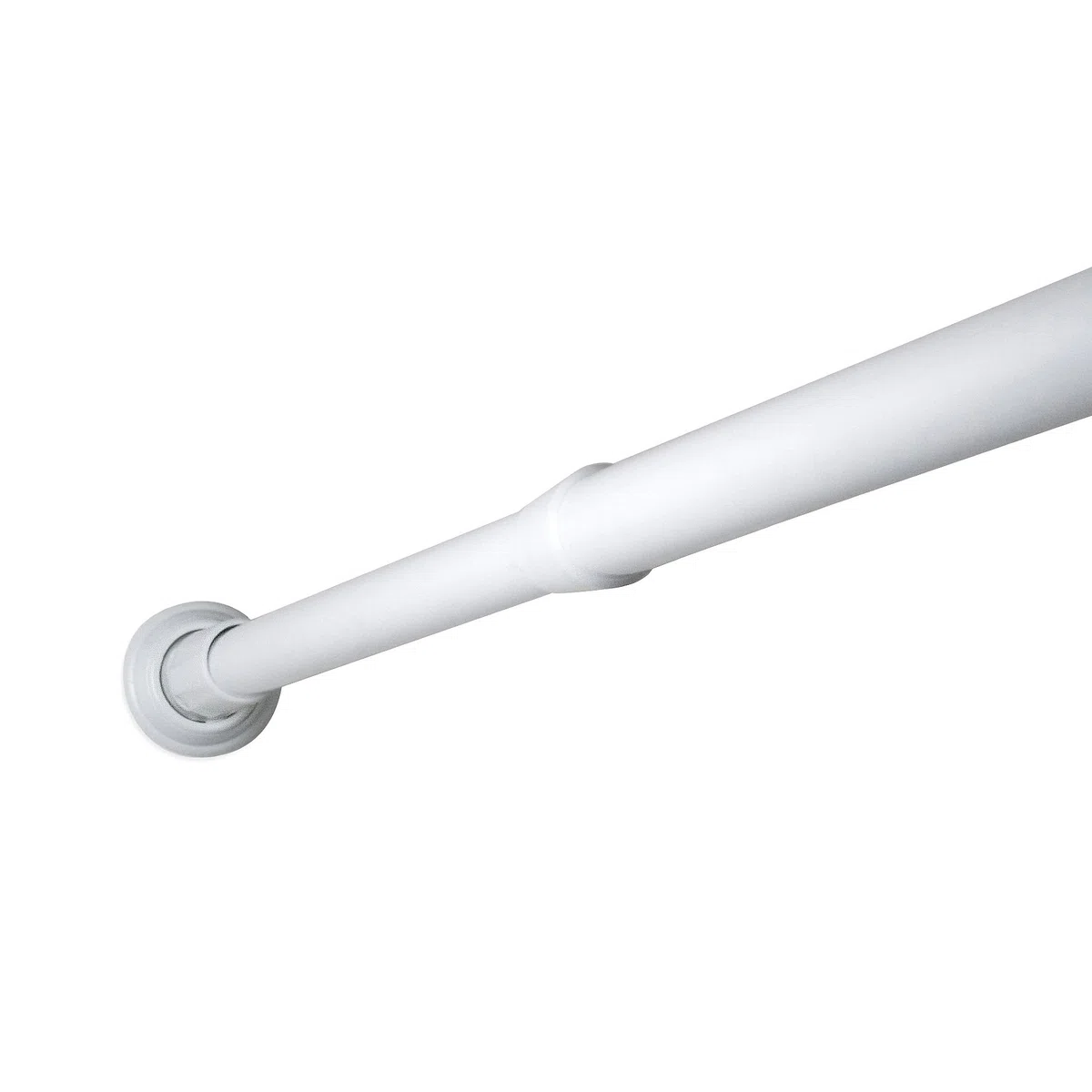 TATAY 5580301 - Barra Recta Extensible para Cortina de Ducha, Aluminio, Blanco, 110-190 cm