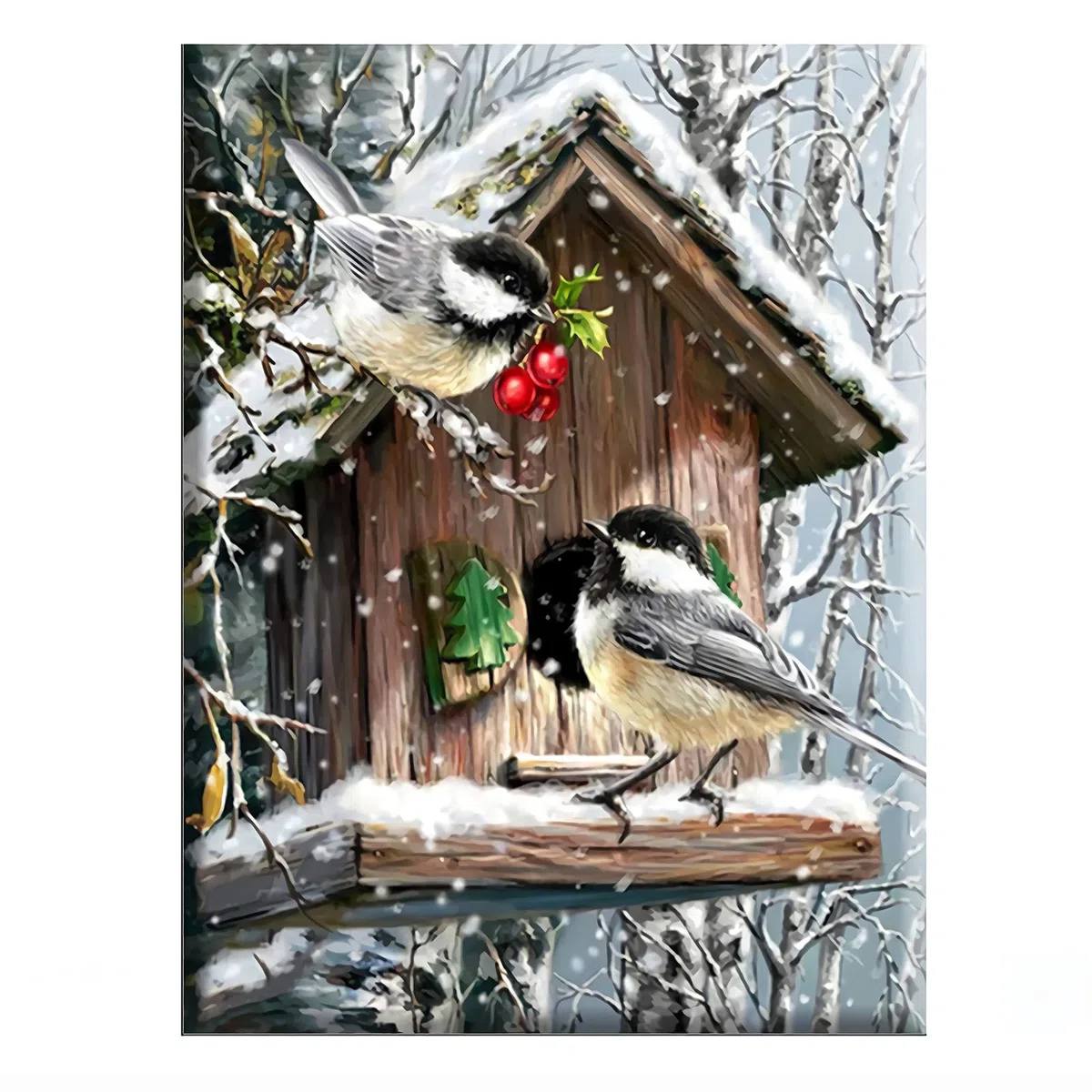 cukol cukol Kit Punto de Cruz con Hilos y Tela Impresa Completo 36x46 cm | Patrones de Pájaro Animales Cuadros 11, Esquemas de Bordado Principiantes, Manualidades DIY para Decoracion Hogar