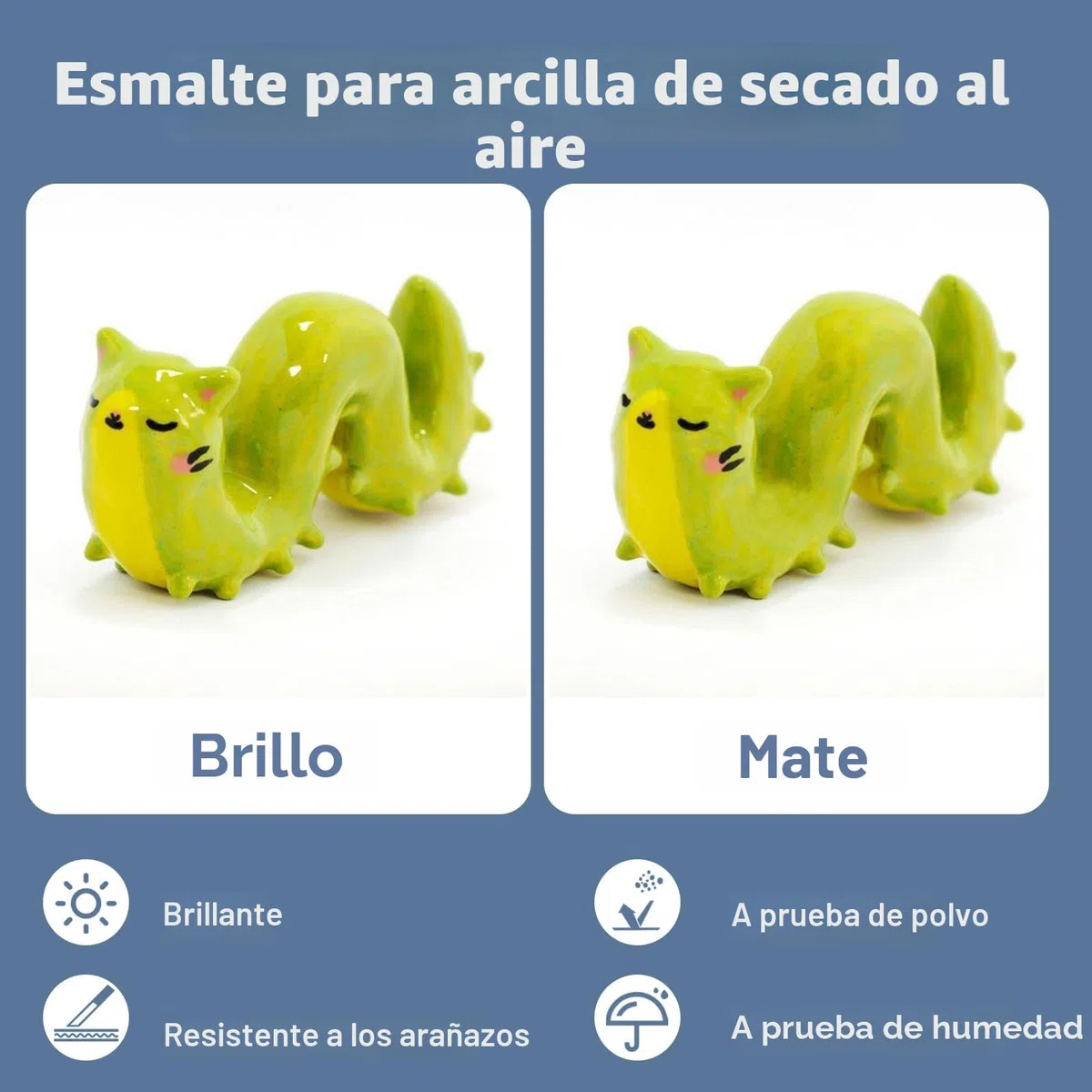 Kit de 29 Herramientas Arcilla Secado al Aire con Barniz Arcilla, Barniz Ceramica de Alto Brillo, Resistente a Rayones e Impermeable, Kit de Herramientas Ceramica para Esculpir, Modelar (brillante)