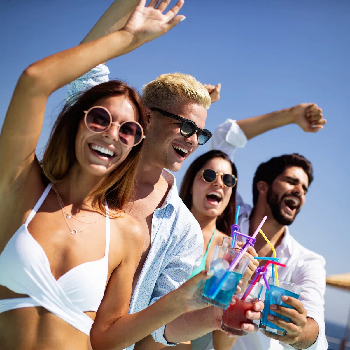Relaxdays Cubitos de Hielo Reutilizables, 24 Unidades, XXL, Cubos de Hielo Plásticos para Fiestas, Transparentes