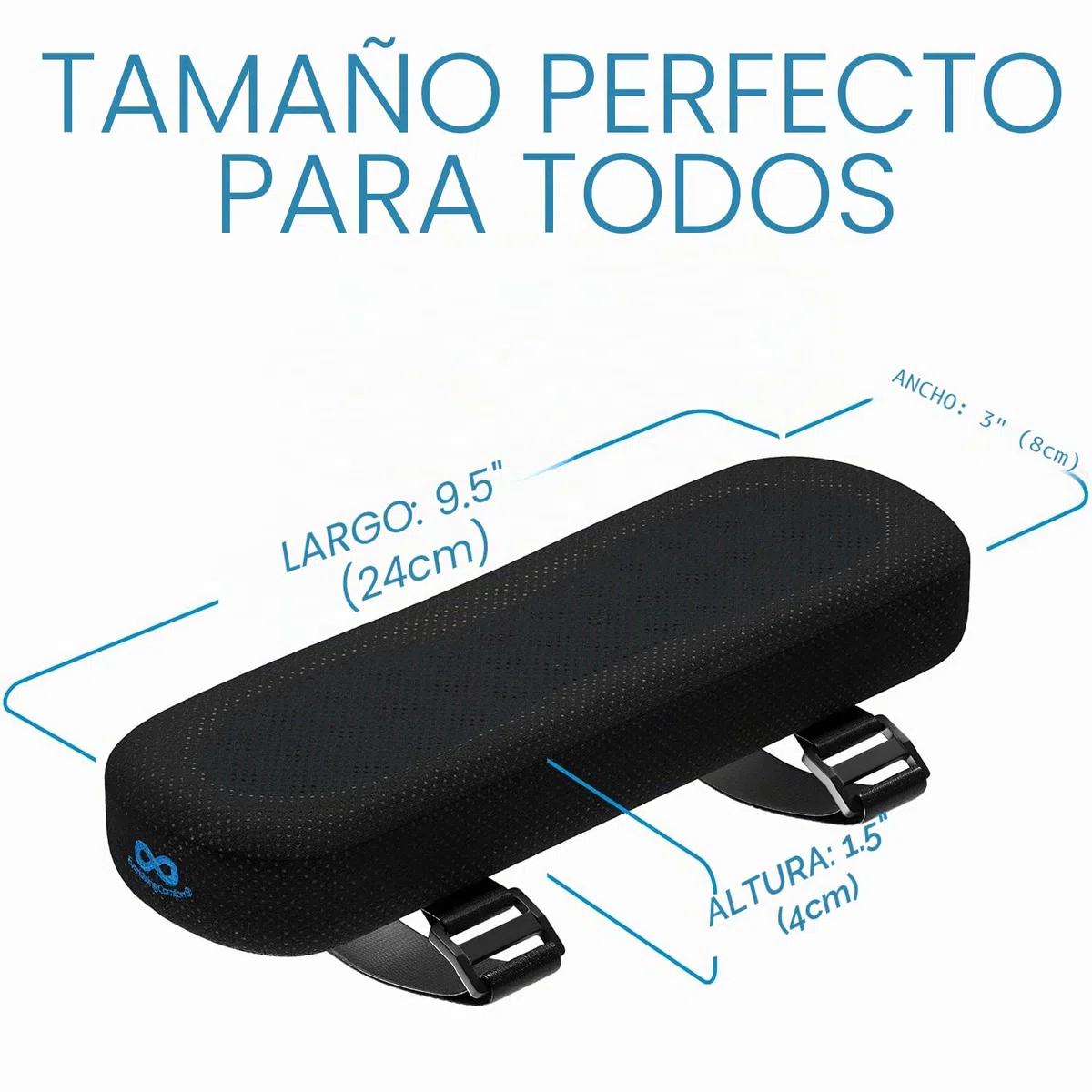 Everlasting Comfort Almohadilla reposabrazos para Silla de Oficina - Funda de reposabrazos para la Oficina - Apoyo para antebrazos (Juego de 2)